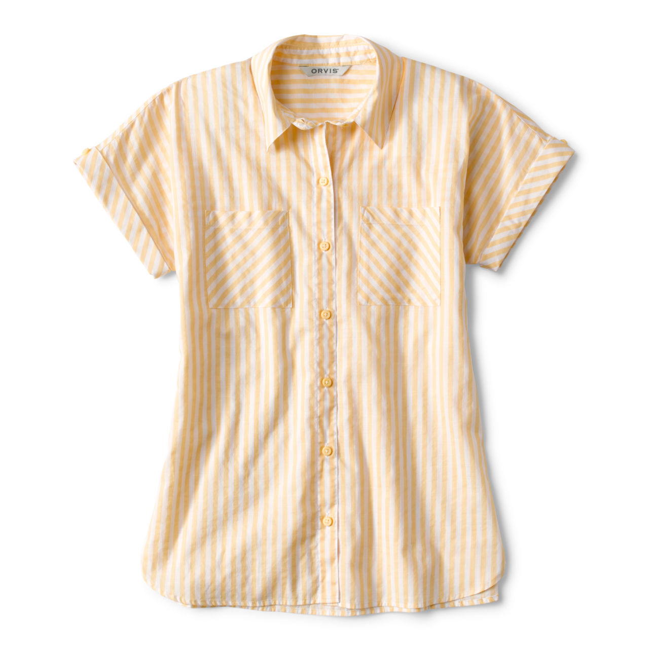 Easy Printed Short-Sleeved Camp Shirt - HONEYCOMB STRIPE image number 0