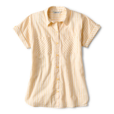 Easy Printed Short-Sleeved Camp Shirt - HONEYCOMB STRIPE