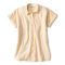 Easy Printed Short-Sleeved Camp Shirt - HONEYCOMB STRIPE image number 0
