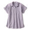 Easy Printed Short-Sleeved Camp Shirt - PURPLE FOG DOT SWIRL image number 4