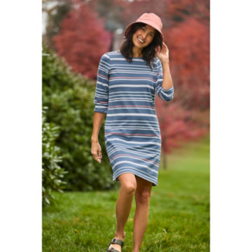 Classic Cotton Striped Tee Dress - BLUESTONE MULTI STRIPE image number 5