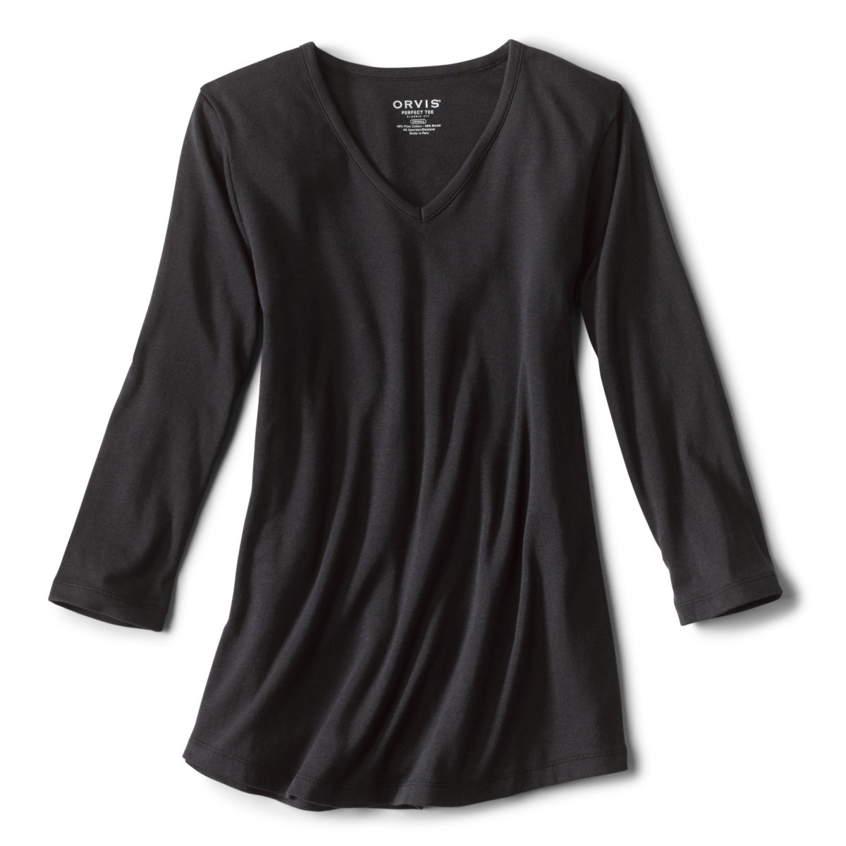Relaxed V-Neck Three-Quarter-Sleeved Perfect Tee - image number 0