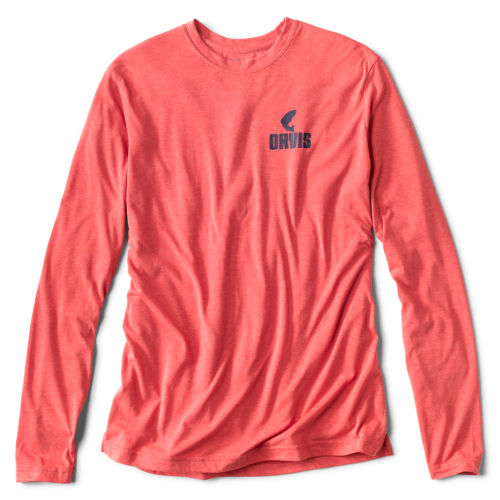 Faded red long-sleeved t-shirt