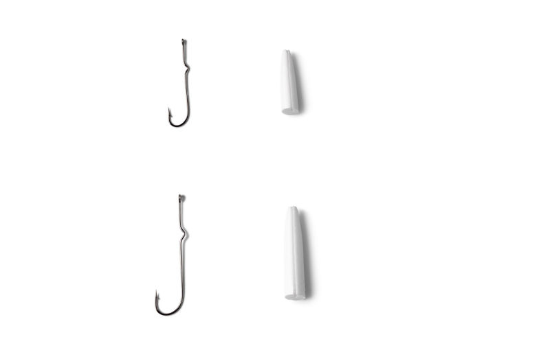 Popper Bodies with Hooks - Pencil Popper Bodies with Size 1 and 4 Hooks - 