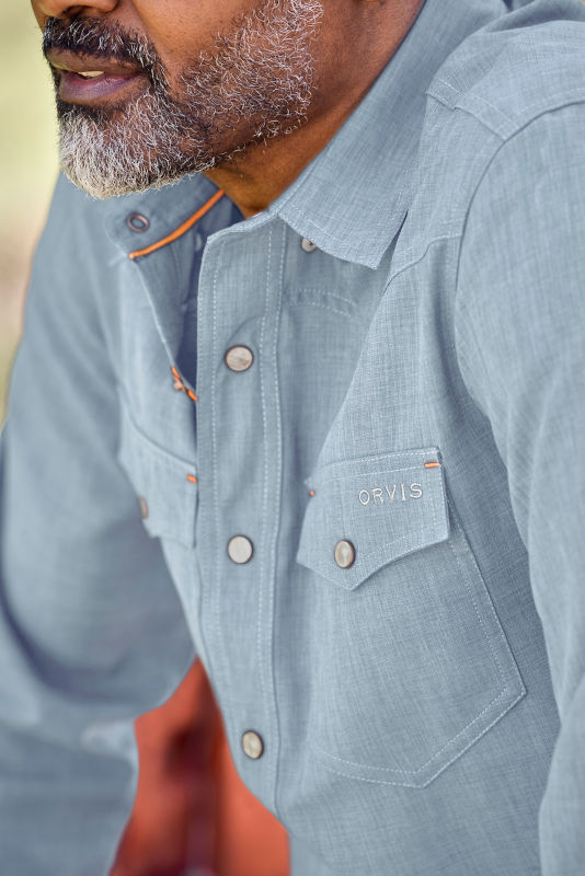 Tech Chambray Long-Sleeve Western Shirt -  image number 1