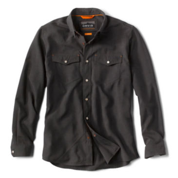 Tech Chambray Western Shirt - BLACK