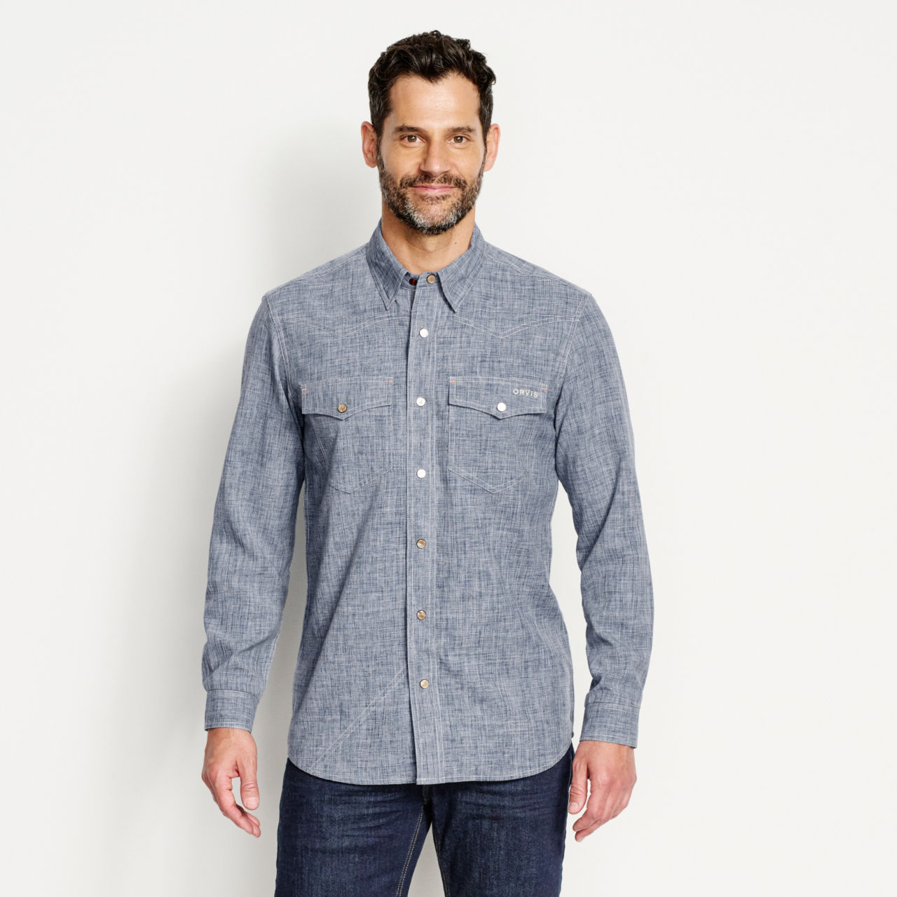 Tech Chambray Western Shirt -  image number 1