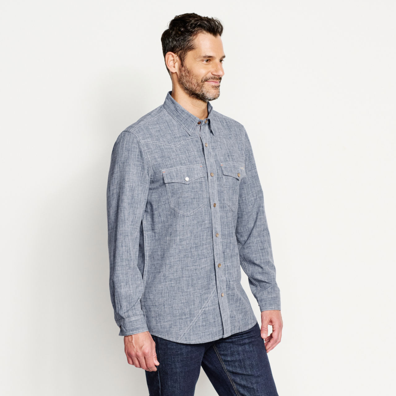 Tech Chambray Western Shirt -  image number 2