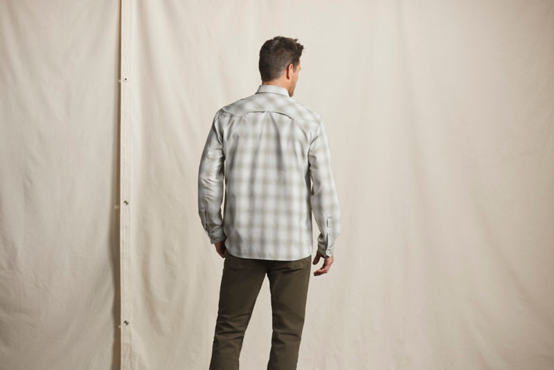 Tech Chambray Long-Sleeve Western Shirt - DARK CHARCOAL image number 4