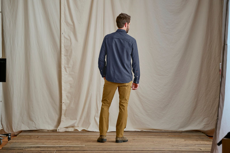 Tech Chambray Long-Sleeve Western Shirt - TRUE NAVY image number 5