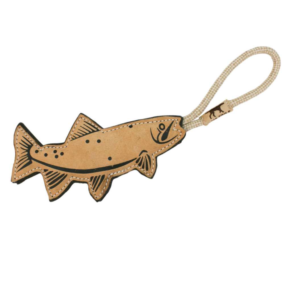 Tall Tails Leather Trout Dog Toy -  image number 0