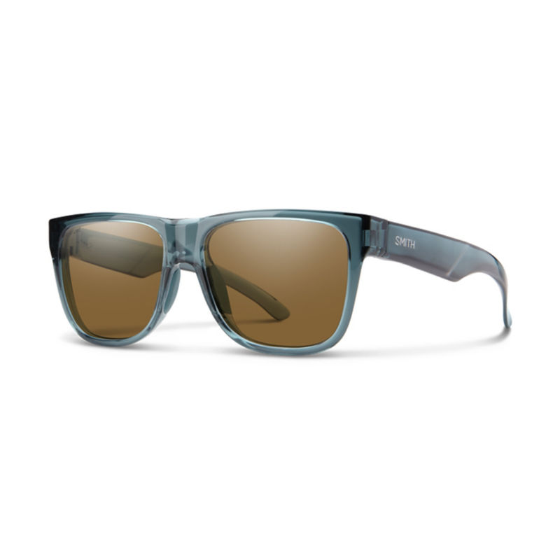 A pair of brown lensed sunglasses.
