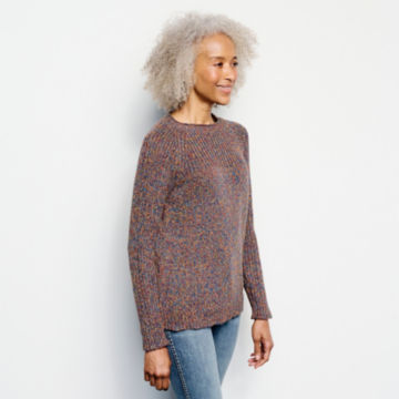 Marled Stitch Roll Neck Sweater - BLUE MULTIimage number 1