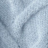 Cashmere Cable V-Neck Sweater - BLUE FOG