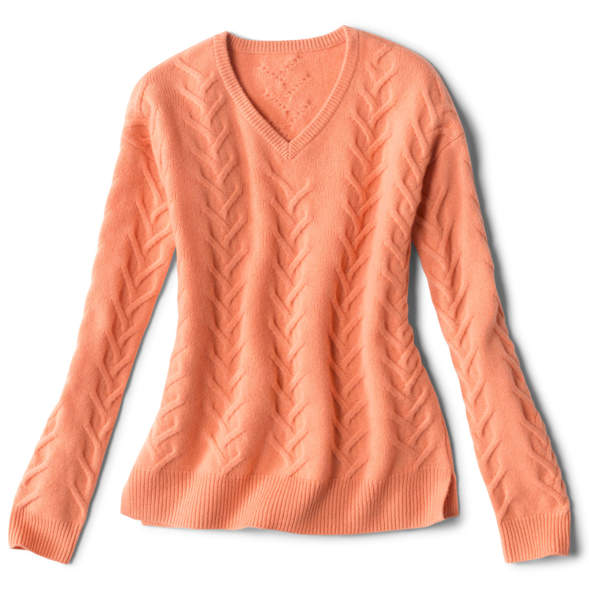 Cashmere Cable V-Neck Sweater - image number 0