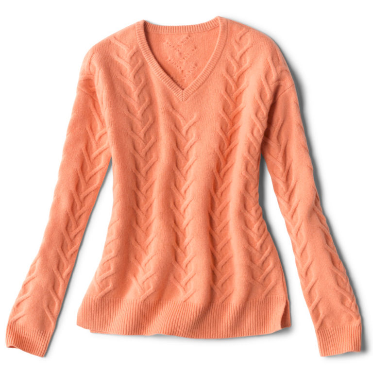 Cashmere Cable V-Neck Sweater -  image number 0