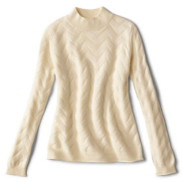 Easy Cashmere Cable Mockneck Sweater - image number 3