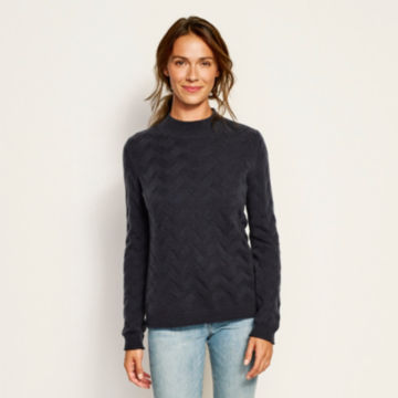 Easy Cashmere Cable Mockneck Sweater - image number 0