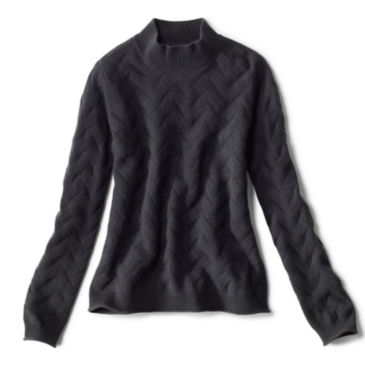 Easy Cashmere Cable Mockneck Sweater - 