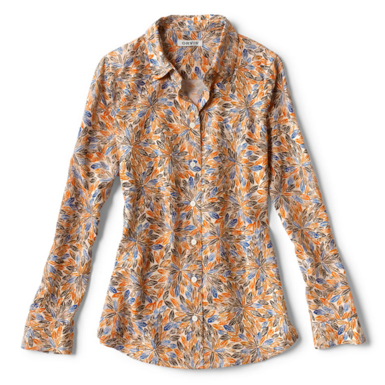 Long-Sleeved Everyday Silk Shirt - SPICE MULTI image number 0