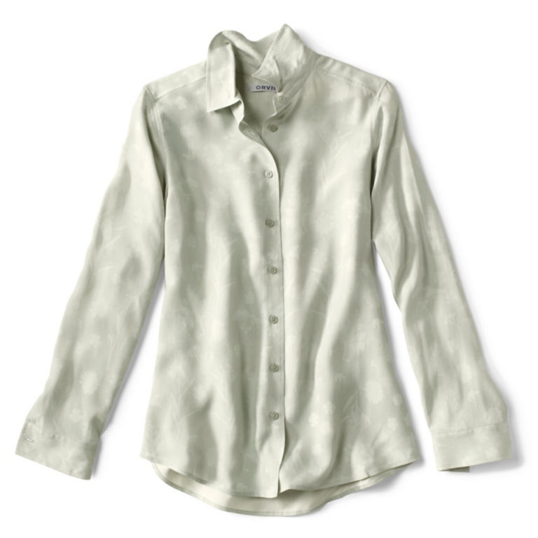 Long-Sleeved Everyday Silk Shirt - HERON image number 5