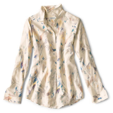Long-Sleeved Everyday Silk Shirt - MULTI WATERCOLOR FLORAL