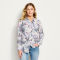 Long-Sleeved Everyday Silk Shirt - PURPLE FOG BOUQUET FLORAL image number 1