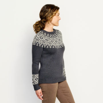 Two-Tone Fair Isle Sweater - image number 1