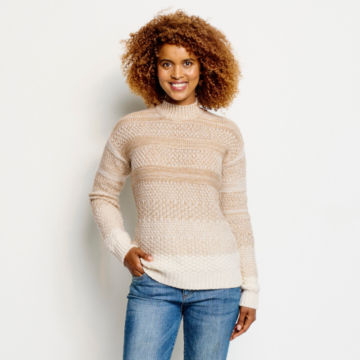 Ombré Mixed Stitch Sweater - CREAM MULTIimage number 1