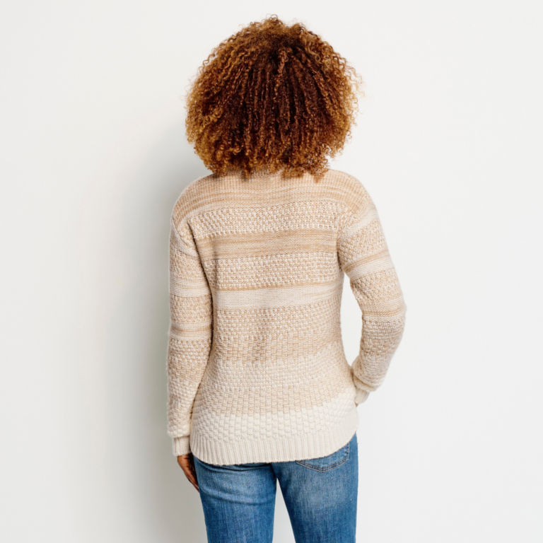 Ombré Mixed Stitch Sweater - CREAM MULTI image number 3