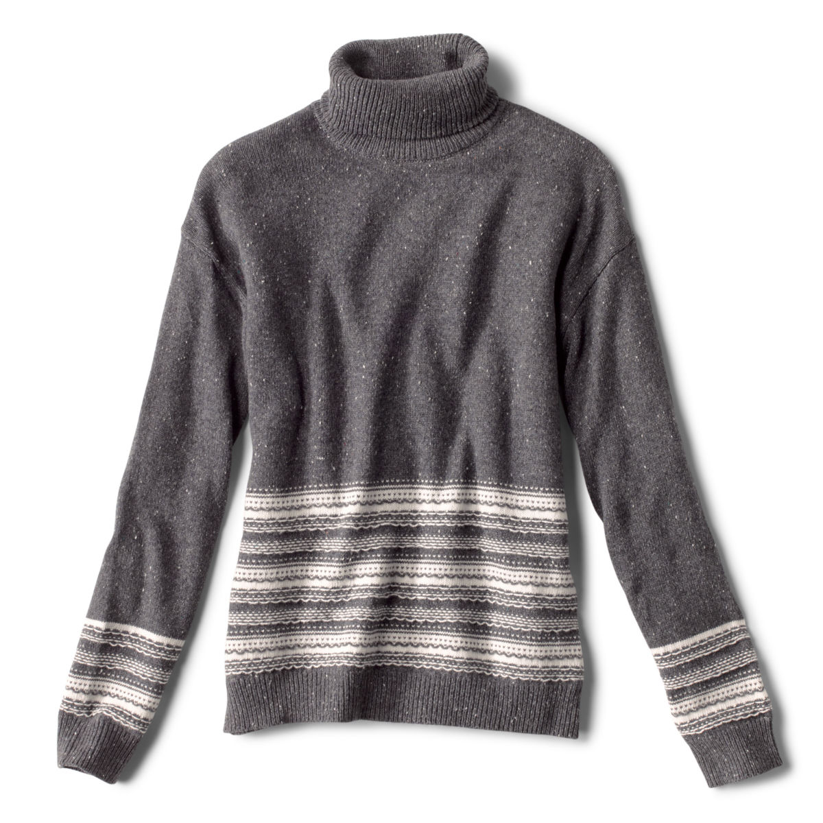 Border-Stitch Detail Sweater - CHARCOAL DONEGALimage number 0
