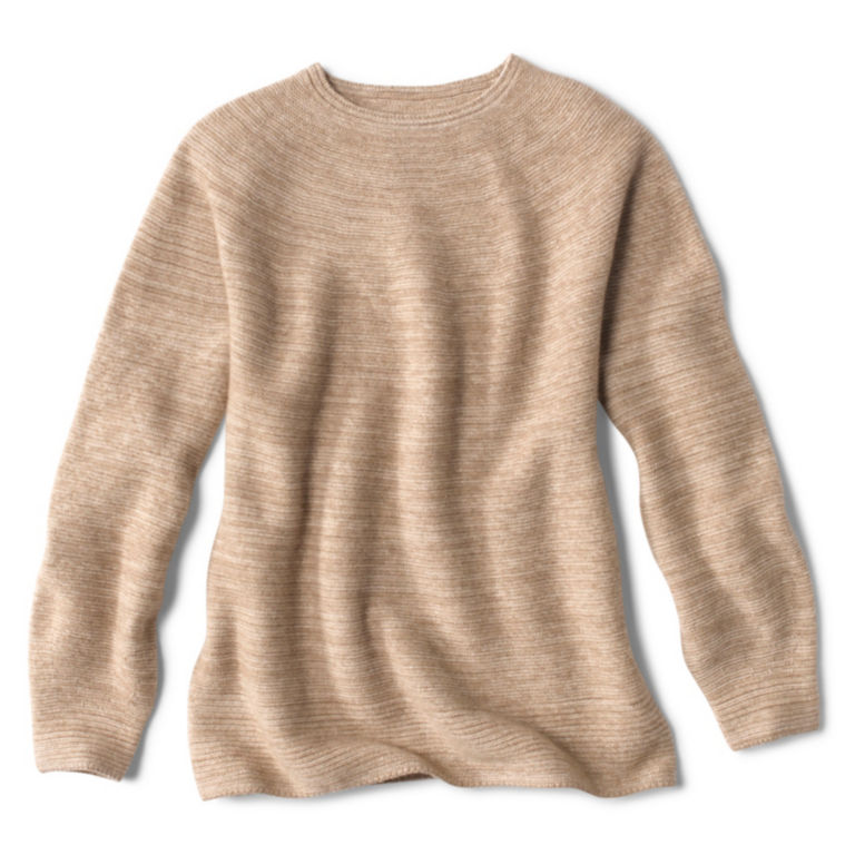 Natural Cashmere Seamless Tunic Sweater - MEDIUM NATURAL image number 0