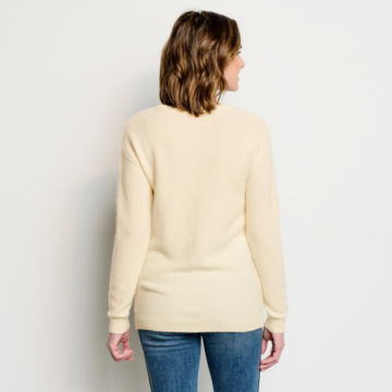 Natural Cashmere Embroidered Sweater - LIGHT NATURAL image number 3