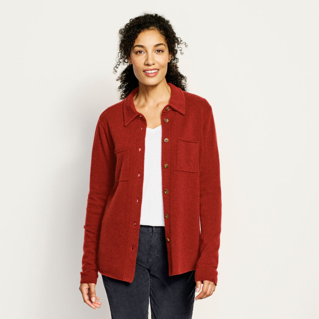 Boiled Cashmere Sweater Jacket - CARBON image number 4