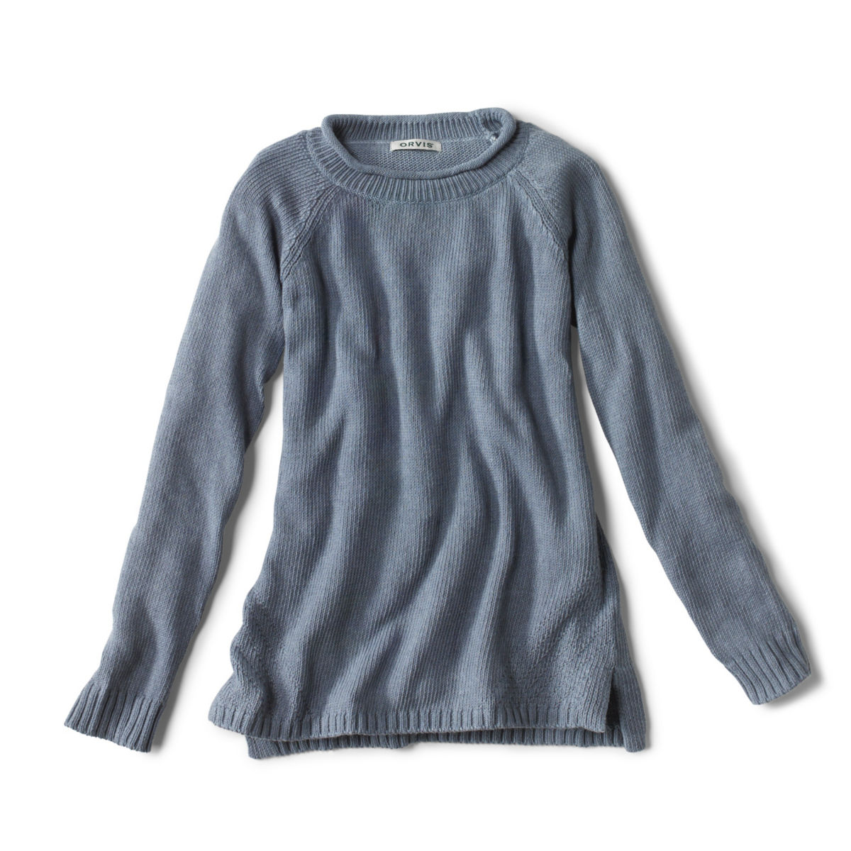 Garment-Dyed Easy Crew Sweater - BLUESTONEimage number 0