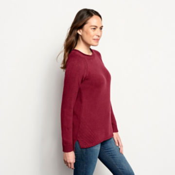 Garment-Dyed Easy Crew Sweater - BLUESTONEimage number 2