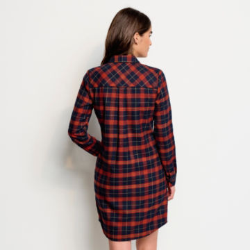 Lodge Flannel Shirtdress - NAVY/SPICE image number 3