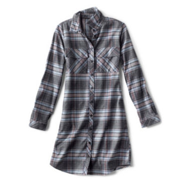 Lodge Flannel Shirtdress - BLUESTONE PLAID
