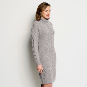 Signature Merino Cable Sweater Dress - MEDIUM HEATHER GREYimage number 2