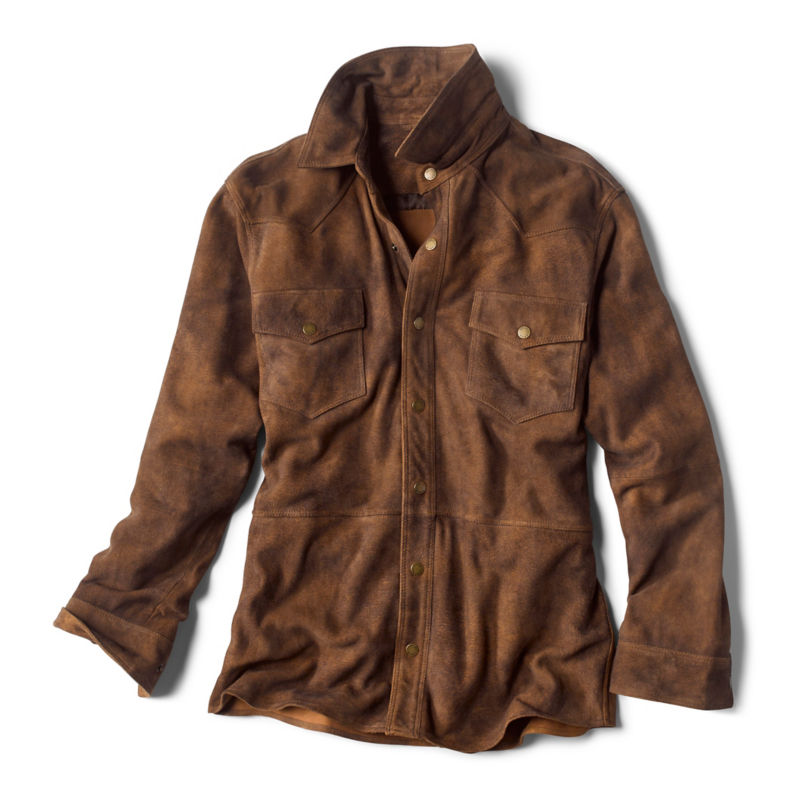 Cross Trails Distressed Goat Suede Overshirt | Orvis