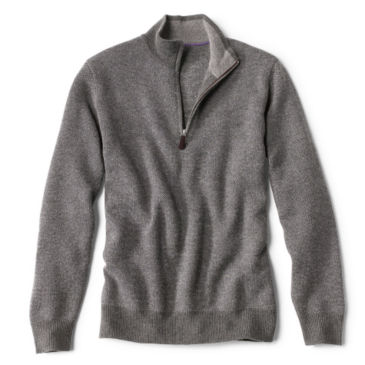 Wool/Cashmere Two-Tone Quarter-Zip - 