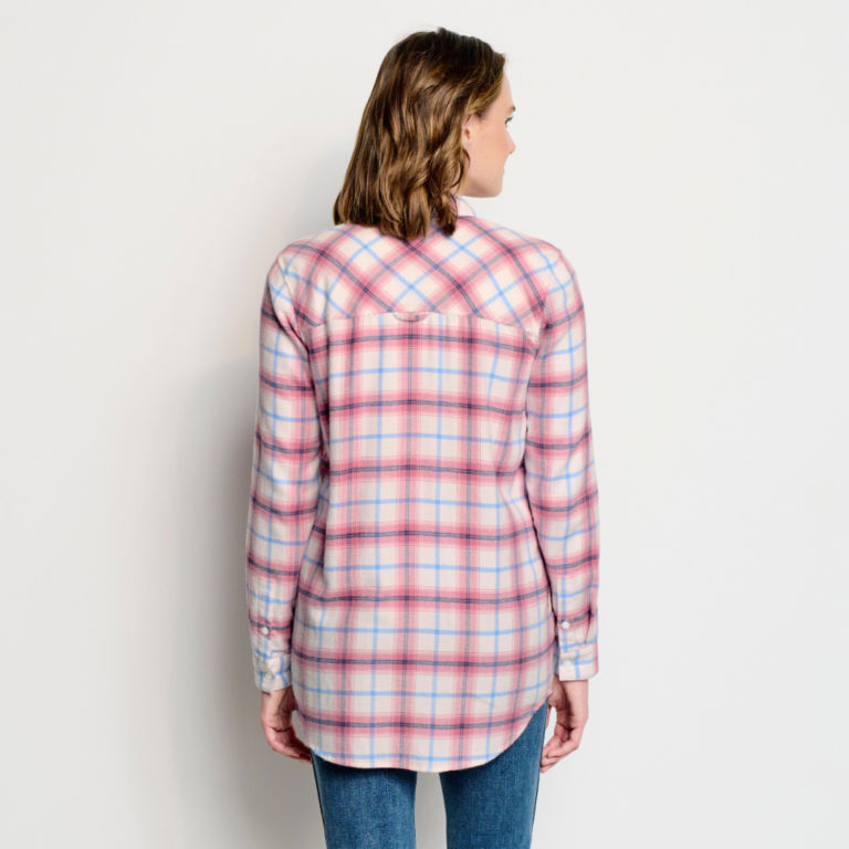 Soft Flannel Big Shirt - ROSE PLAID image number 3