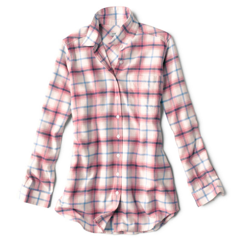 Soft Flannel Big Shirt - ROSE PLAID image number 0