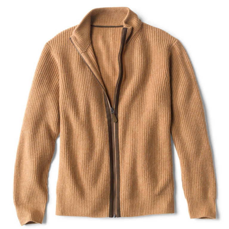Maidstone Cashmere Full-Zip Sweater - CAMEL image number 0