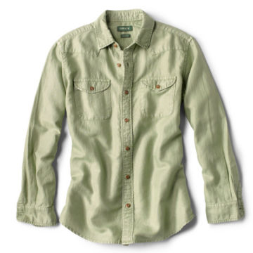 Western Two-Ply Long-Sleeved Shirt - LIGHT OLIVEimage number 0