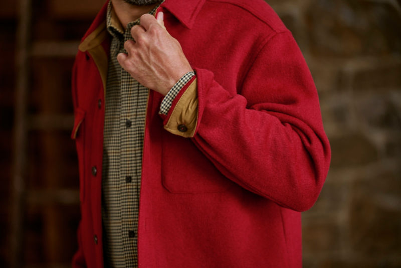 Wool Worker Shirt Jacket - CURRANT image number 3