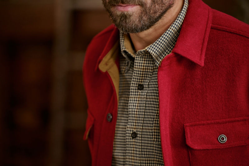 Wool Worker Shirt Jacket - CURRANT image number 2