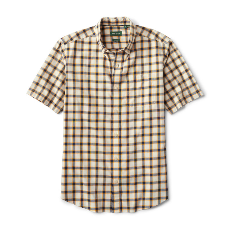 No-Work Short-Sleeve Shirt - TRUE NAVY/TANGERINE