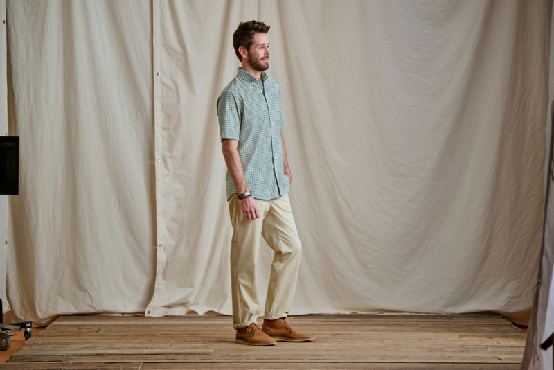 No-Work Short-Sleeve Shirt - MINERAL BLUE/LAKESIDE image number 3