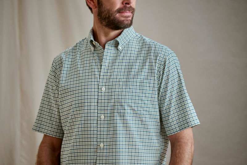 No-Work Short-Sleeve Shirt - MINERAL BLUE/LAKESIDE image number 2